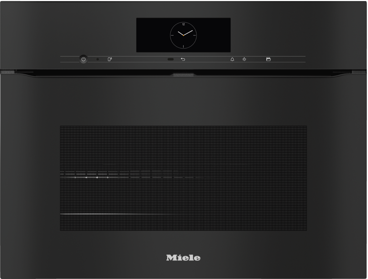 H 7840 BPX Griffloser Kompakt-Backofen Obsidianschwarz