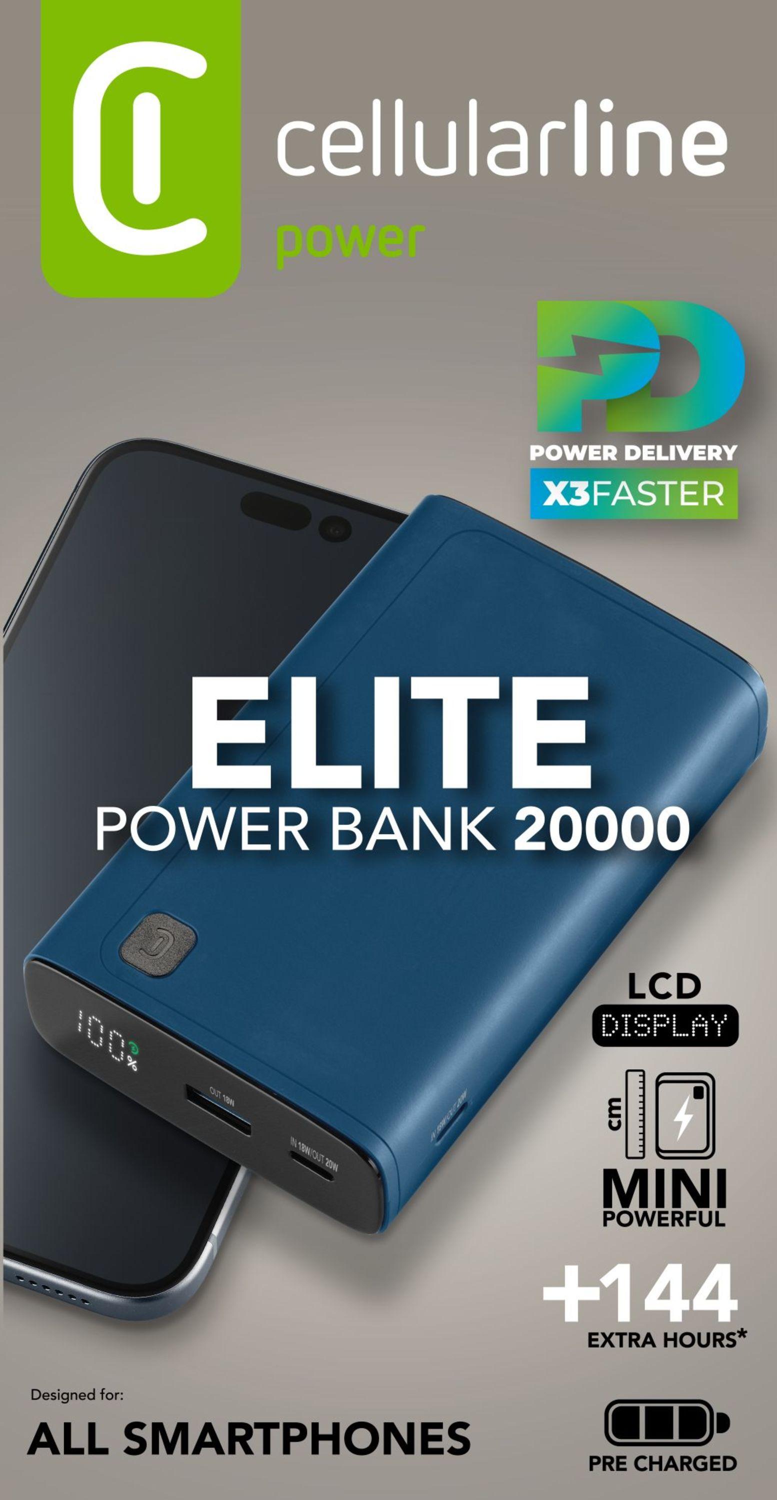 Power Bank Elite 20000 PD Blue (60978)