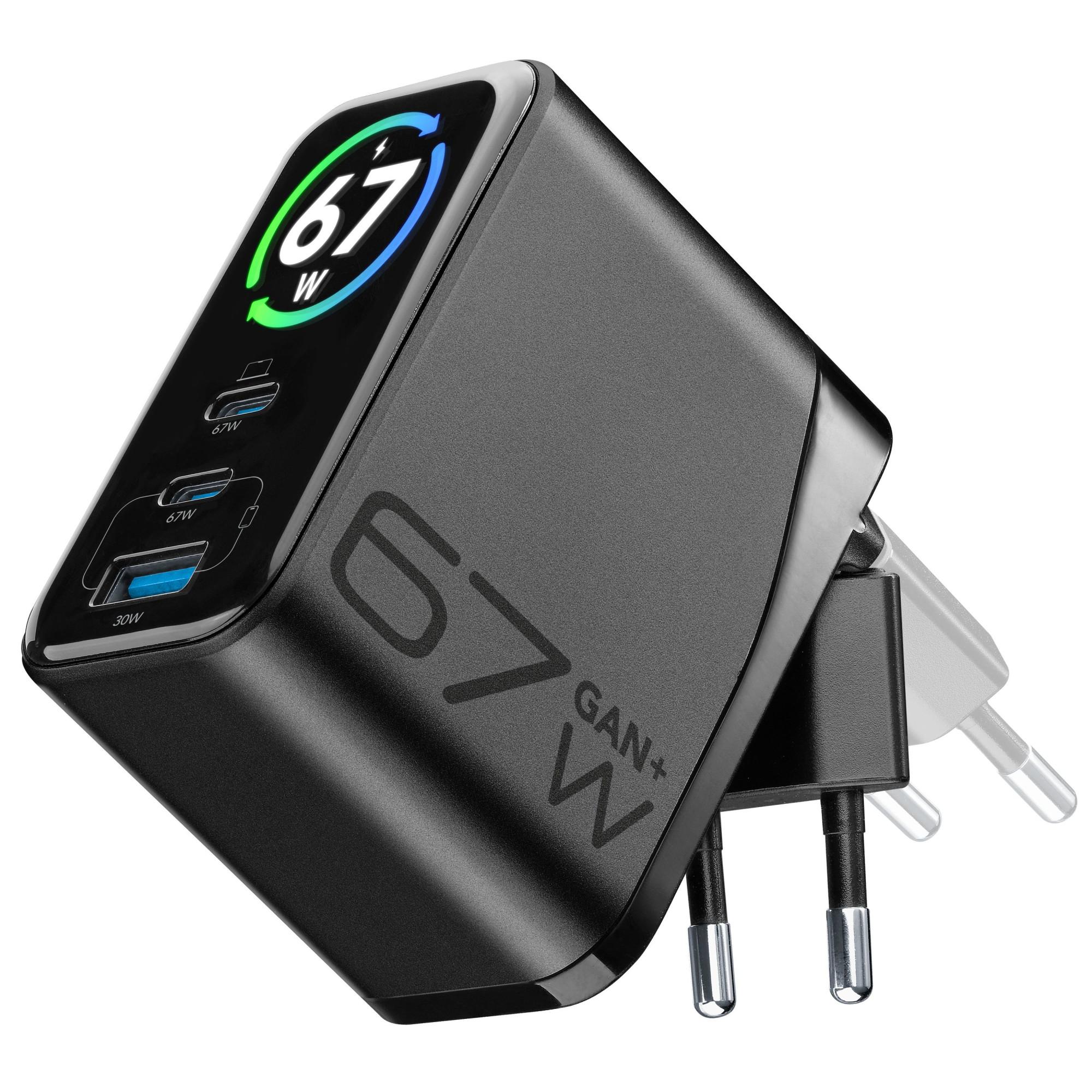 USB Typ-C 67W TFT Charger Black (61408)