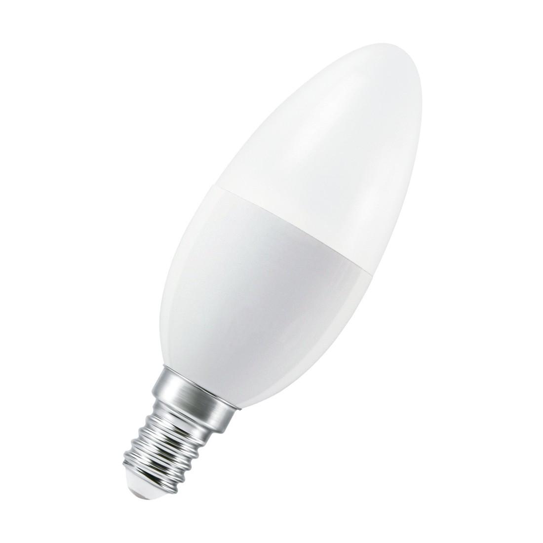 Smarte LED-Lampe WiFi, Kerze, 5W ersetzt 40W, E14, Warmweiß, matt (00217488)