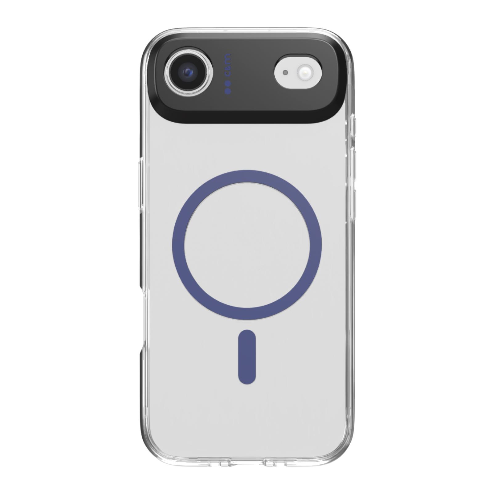 Transparente Hülle, kompatibel mit MagSafe-Aufladung für iPhone 17 Air, Blau