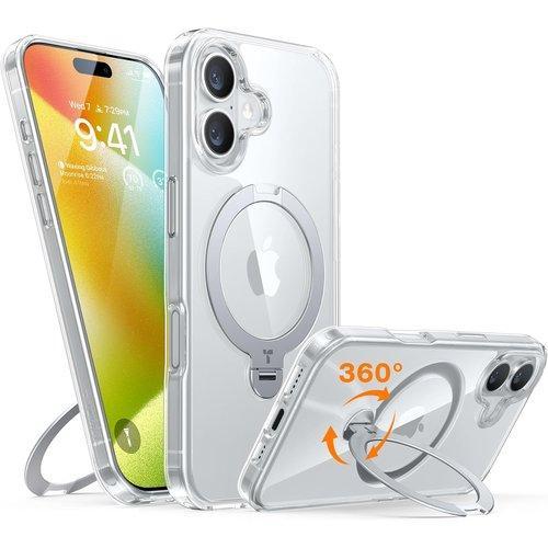 360° drehbare Magnethalterung für iPhone 16 Hülle, Transparent