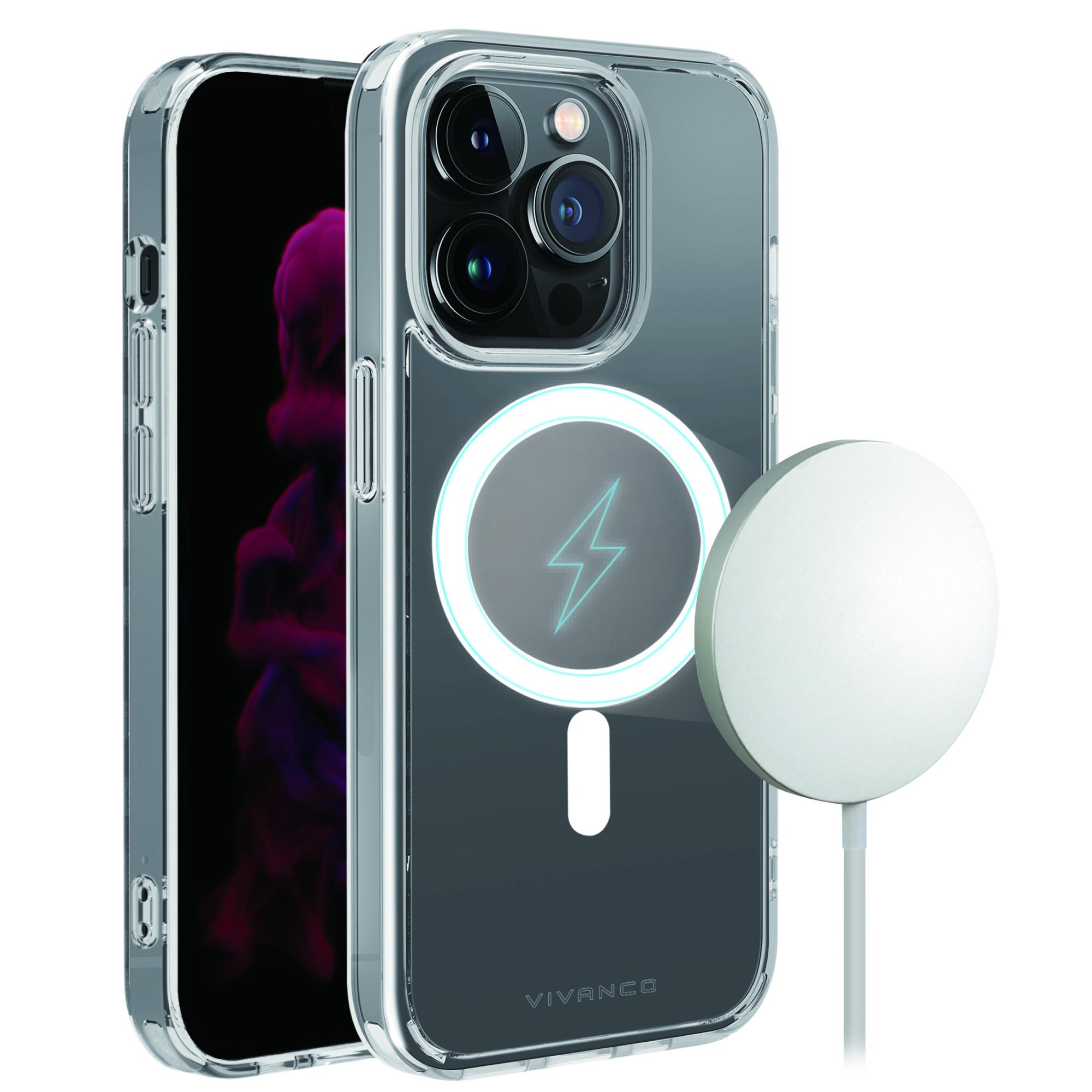 Mag Steady Cover, Magnetic Wireless Charging Support für iPhone 14 Pro, transparent (63468) Handyhülle