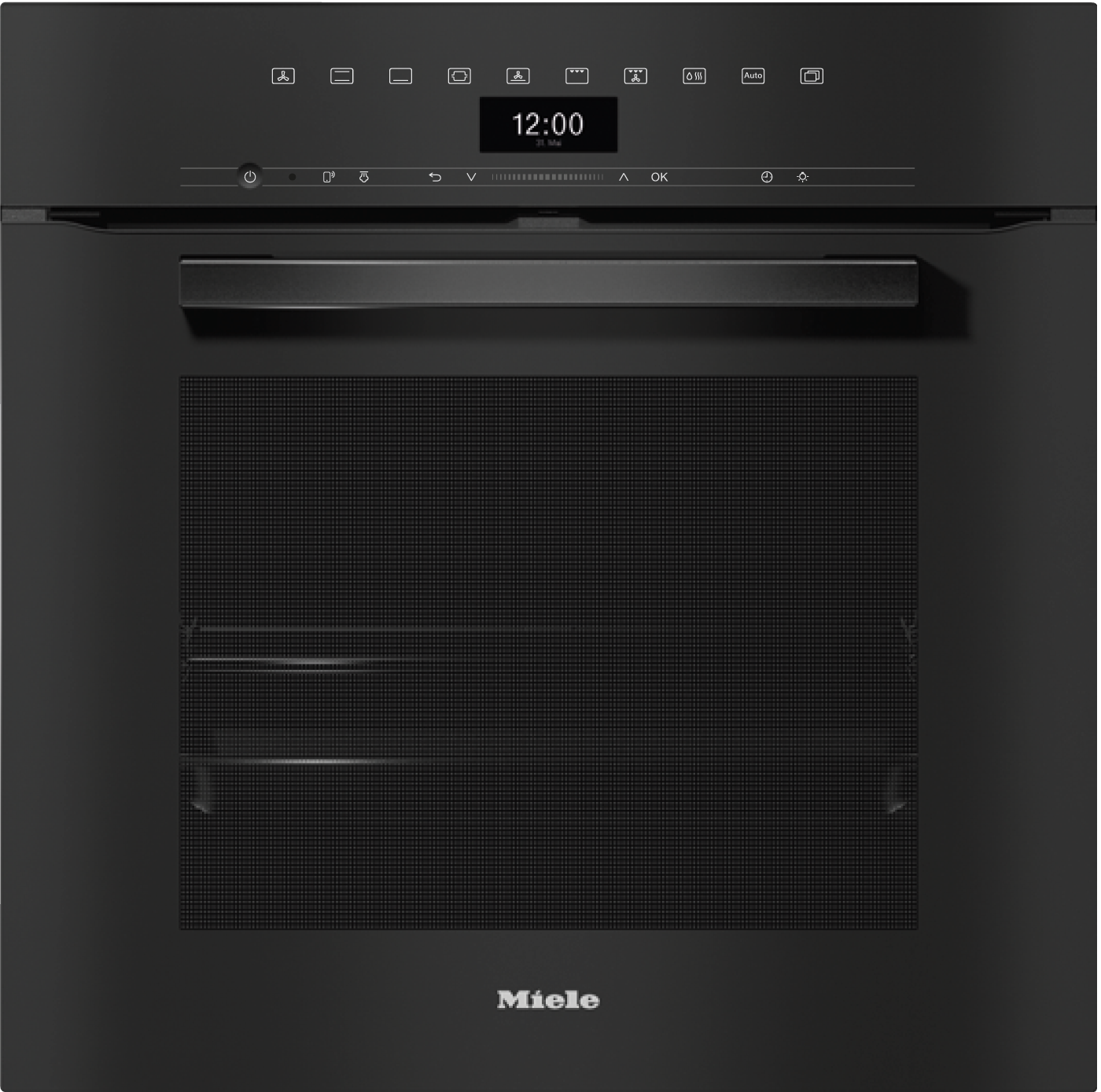 H 7460 B Obsidianschwarz Einbaubackofen