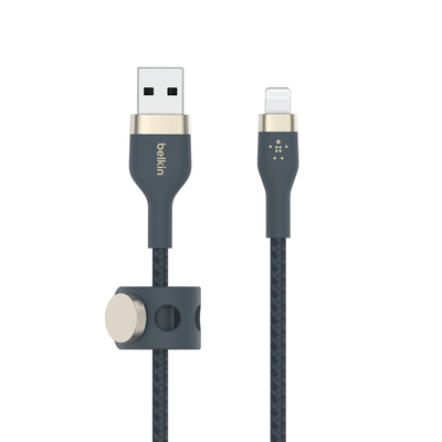 USB-A-Kabel mit Lightning Connector, 1 m, blau