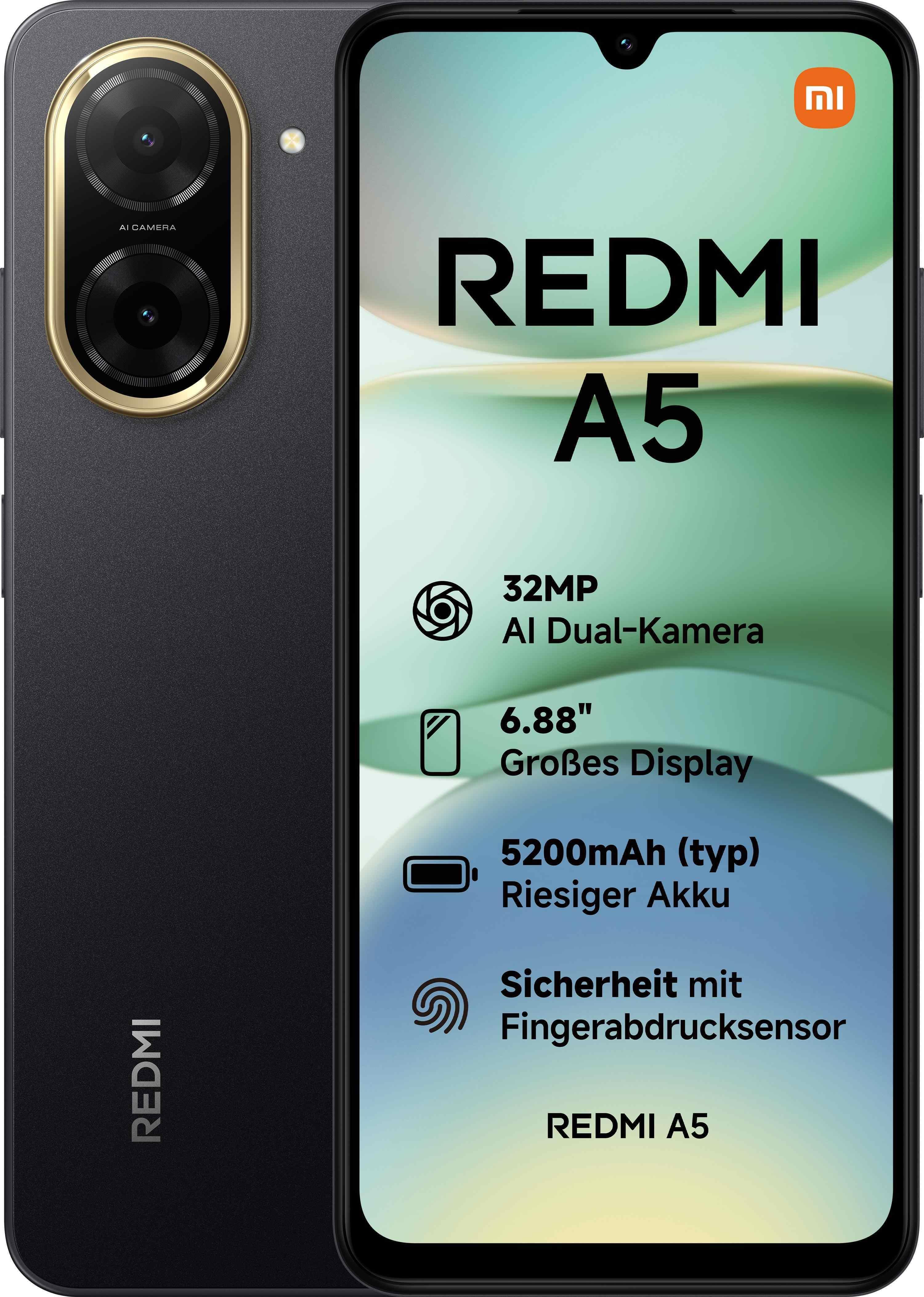 Redmi A5 3GB + 64GB Black Smartphone