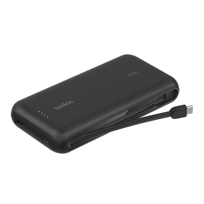 BoostCharge Powerbank 20K mit integriertem Kabel, Schwarz