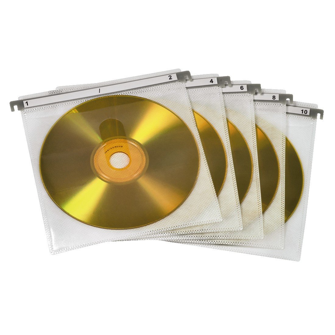 CD/DVD Doppel-Schutzhüllen, 50er-Pack, Weiß (00051176)