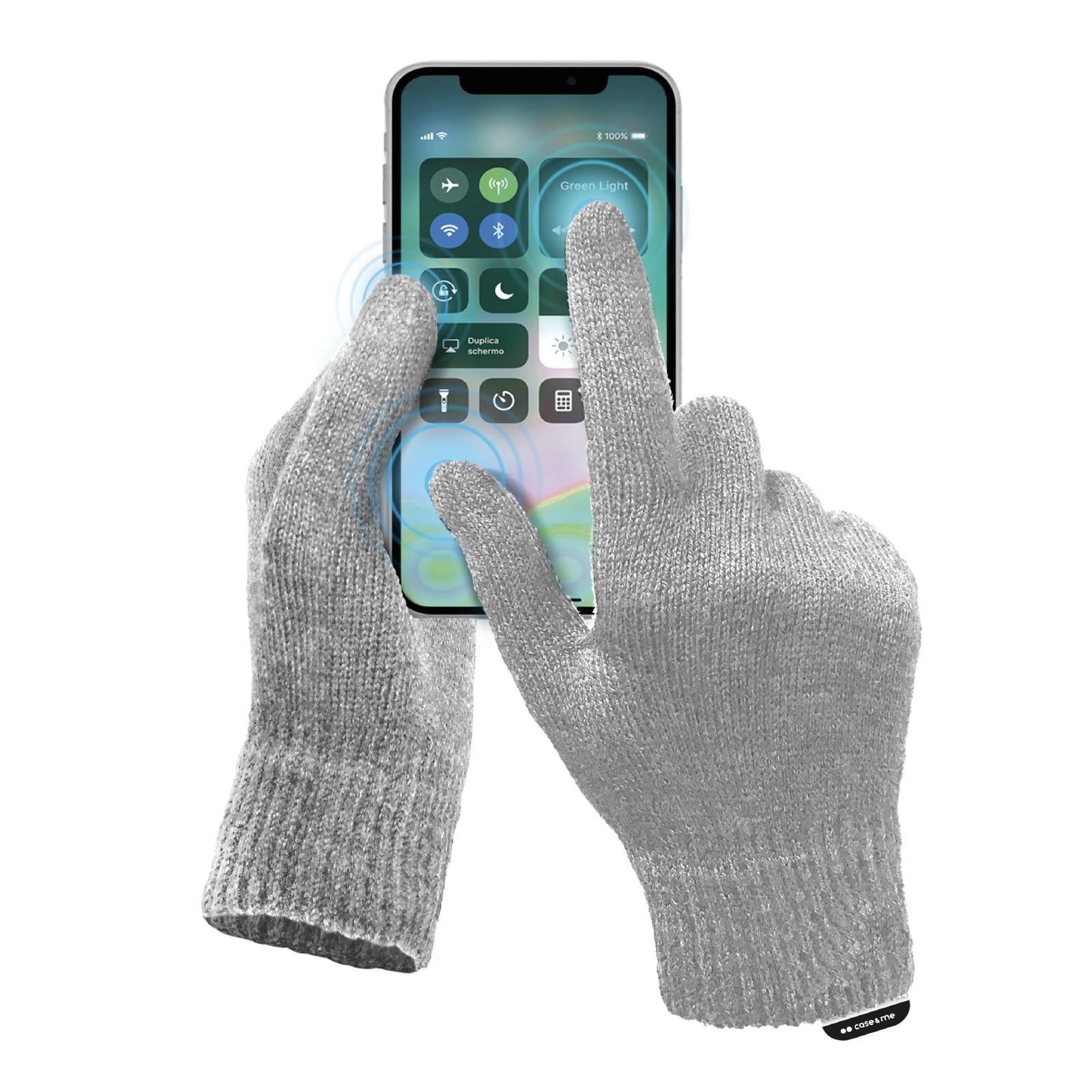 Kapazitive Handschuhe für Touchscreens Grau