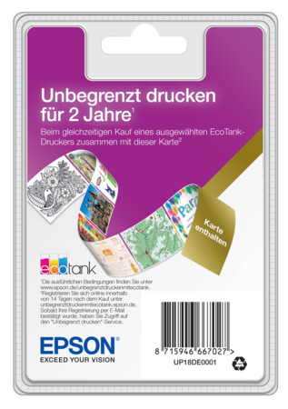 EcoTank Unlimited Printing Karte (2 Jahre) Druckerpatrone