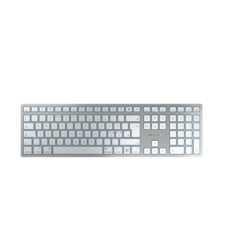 KW 9100 SLIM FOR MAC Wireless Tastatur, Silber/Weiß