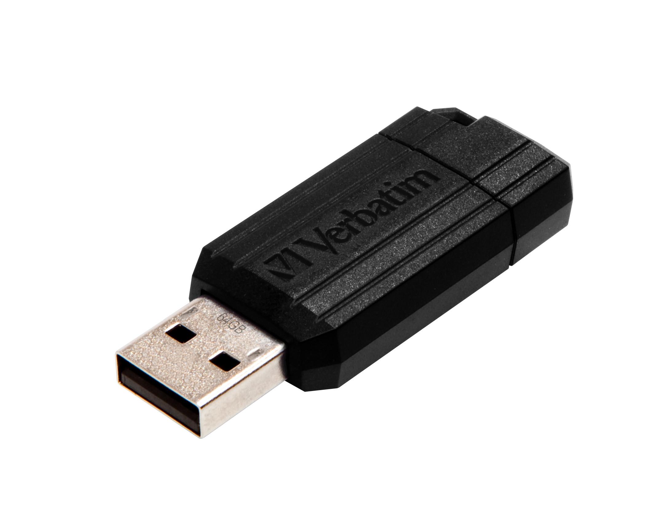 PinStripe USB 2.0 64 GB schwarz USB-Stick