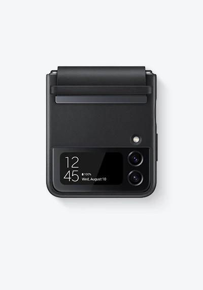 Galaxy Z Flip4 Flap Leather Cover schwarz Handyhülle