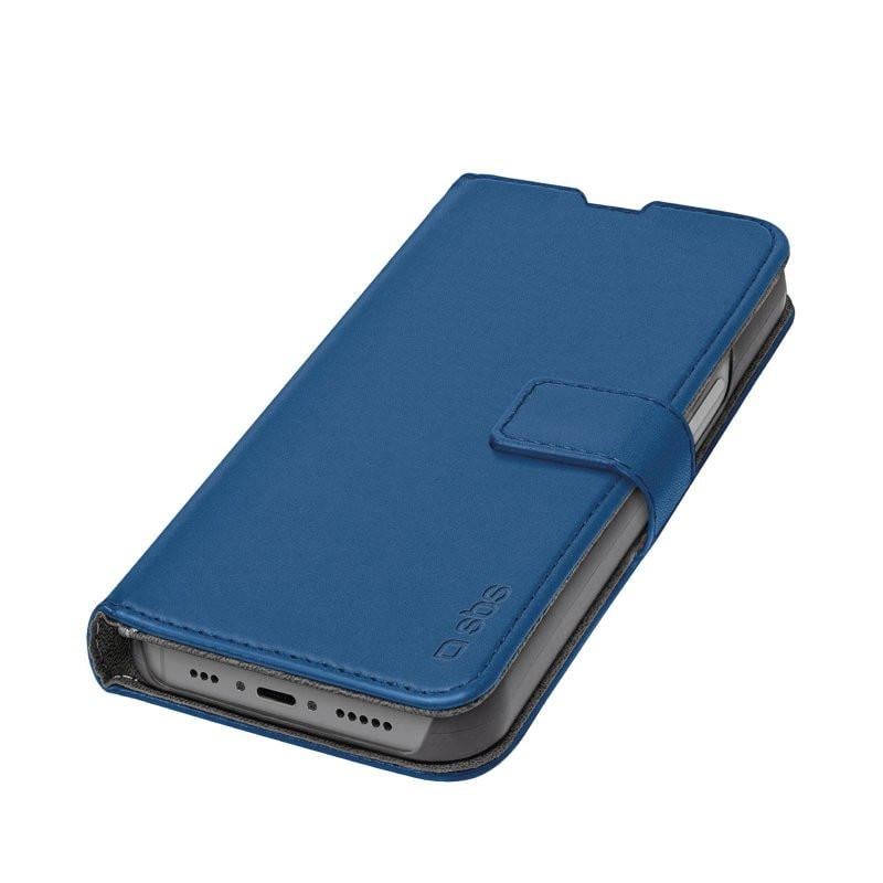 Book Case Wallet für iPhone 14 mit Standfunktion, Blau