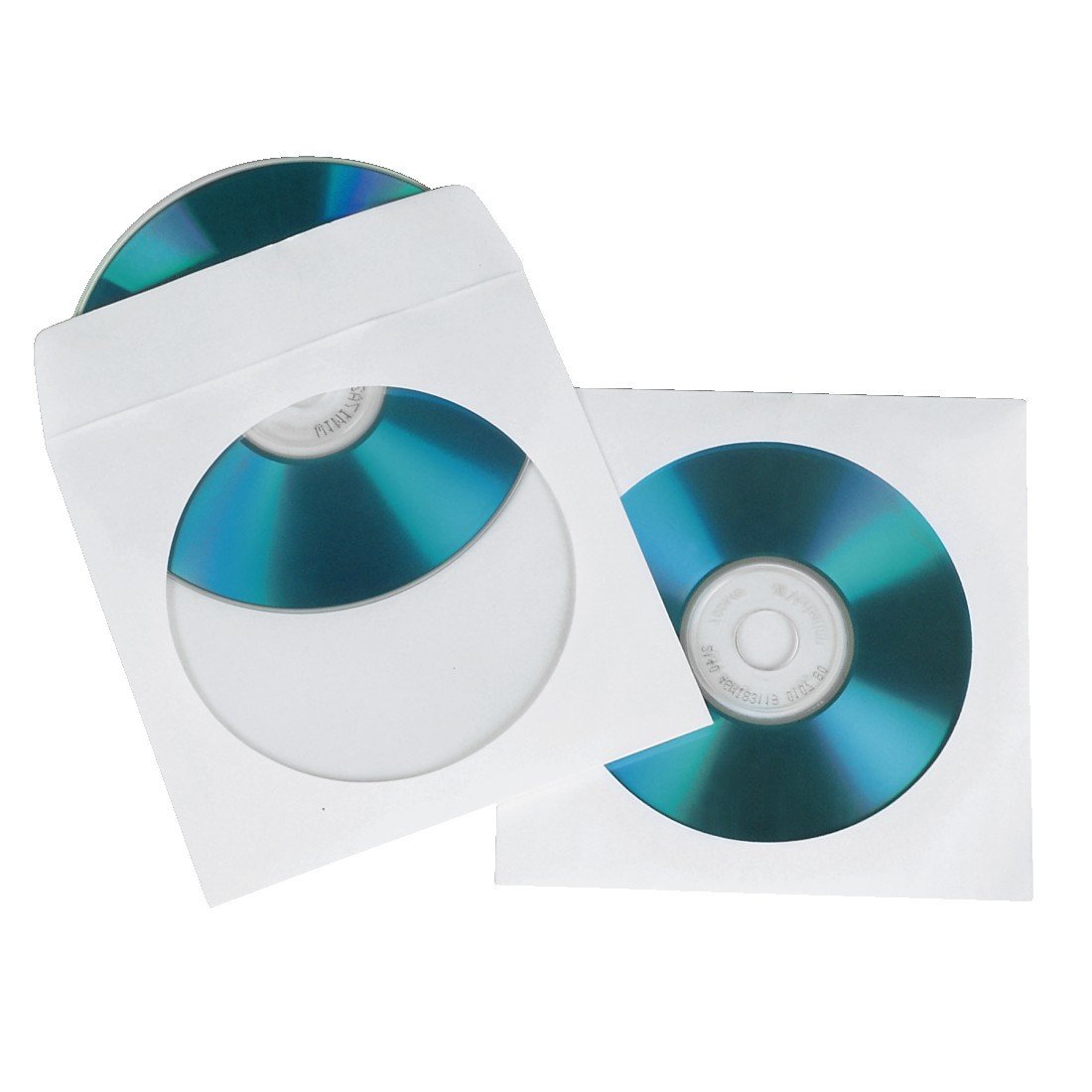 CD-/DVD-Papier-Schutzhüllen, Weiß, 25er-Pack (00051179)