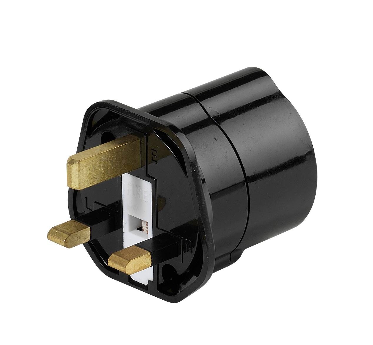 Reisestecker Großbritannien, Schuko Buchse - GB Stecker (28699)