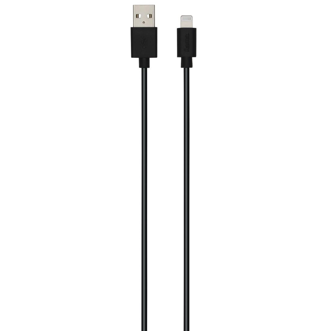Lade-/Datenkabel, USB-A - Lightning, 0,75 m, Schwarz, 4er-Pack für 00187244 (00187253)