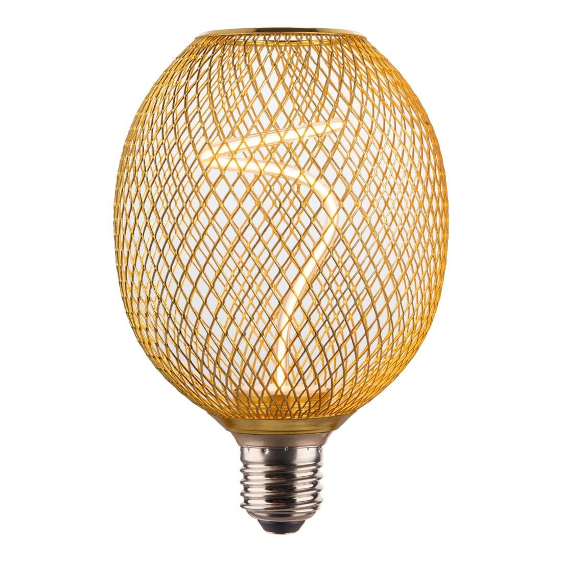 LED-Filamentlampe, E27, Mesh, amber, klar, extra Warmweiß, dimmbar (00232607)