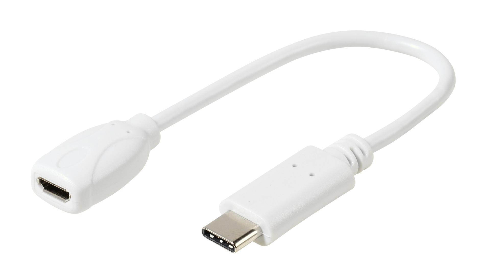 Adapter USB Type-C™  Micro USB, 0,1m (37558)