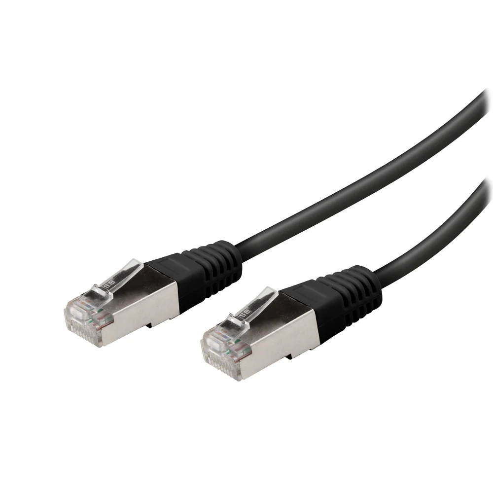 S/FTP CAT 6a Netzwerkkabel, 1,5m, schwarz