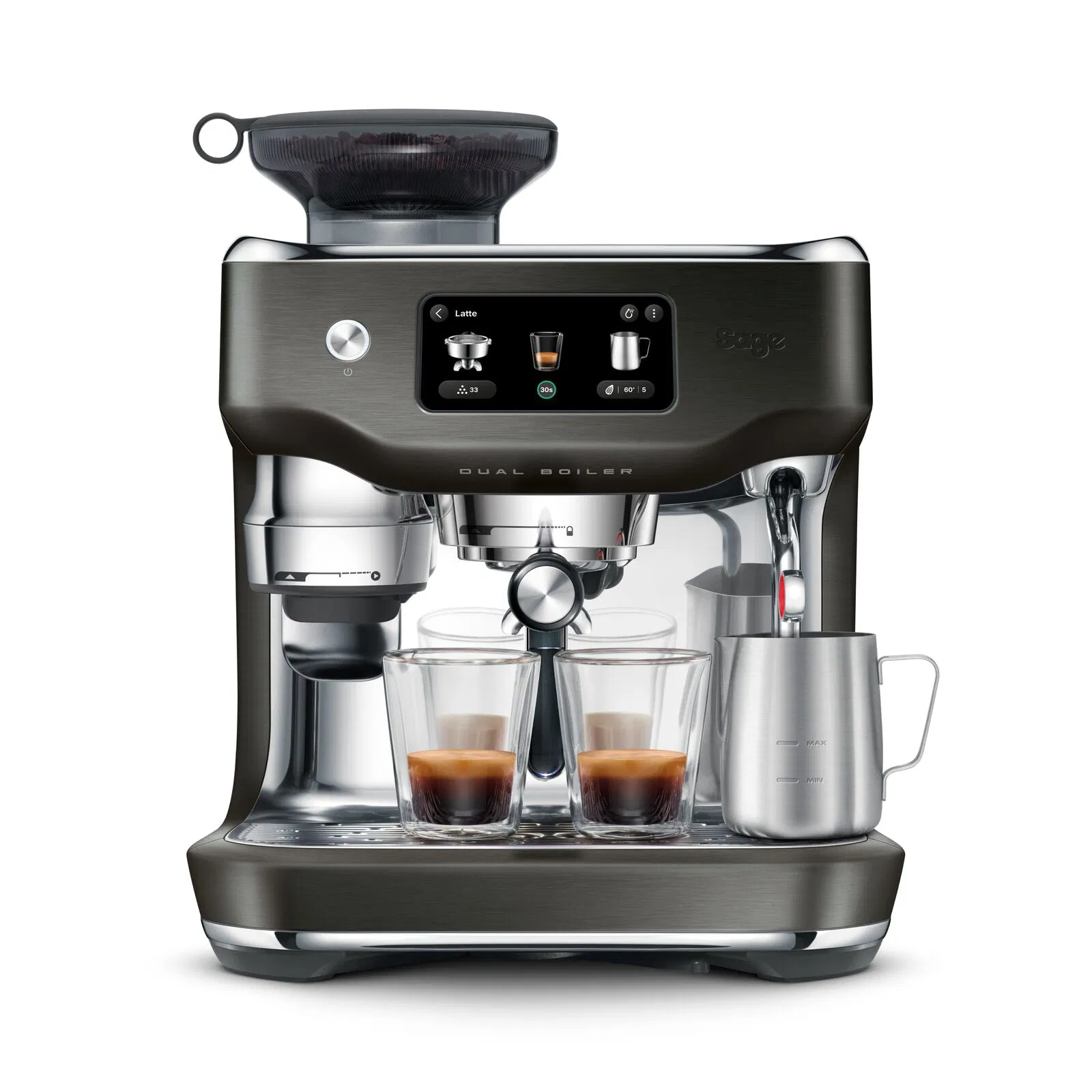 Oracle Dual Boiler Black Truffle Siebträger-Espressomaschine
