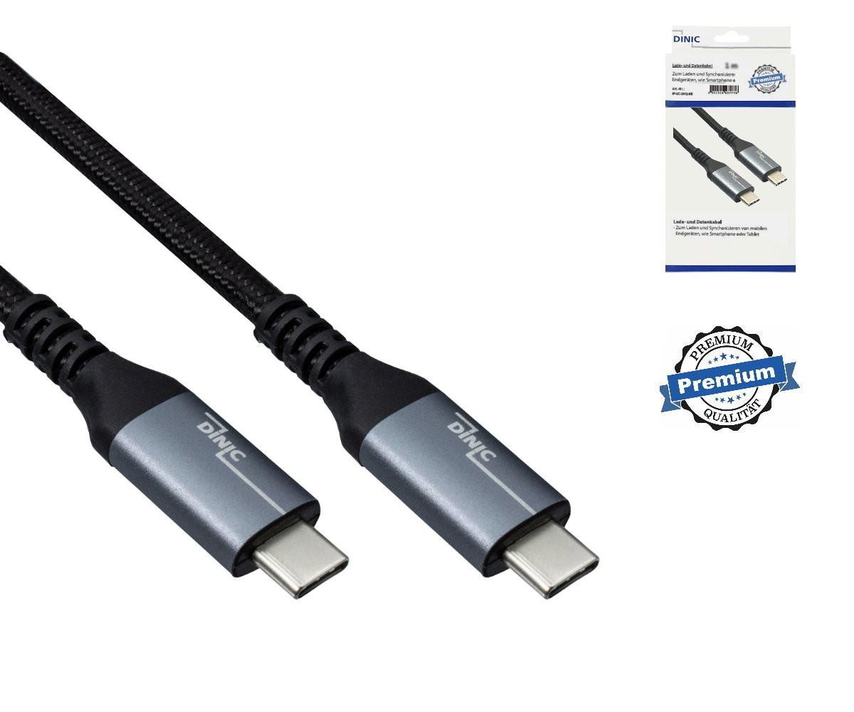 USB-C 3.2 Ladekabel, 1m, Schwarz
