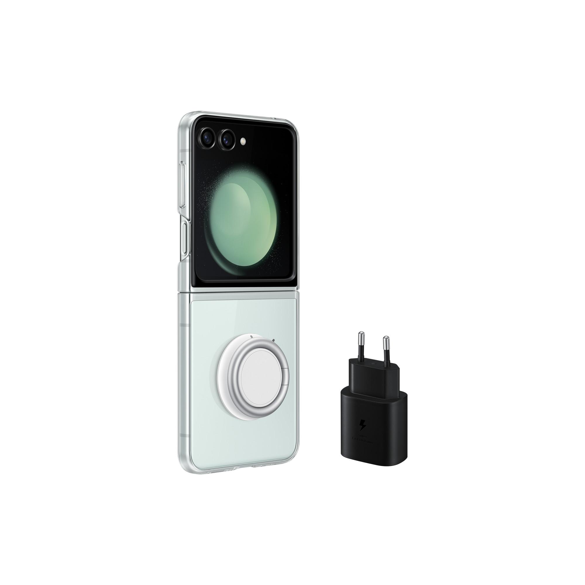 EF-XF73K Starter Pack Galaxy Z Flip5 Back Cover, Transparent + TA800N USB-C Ladegerät Ladeset