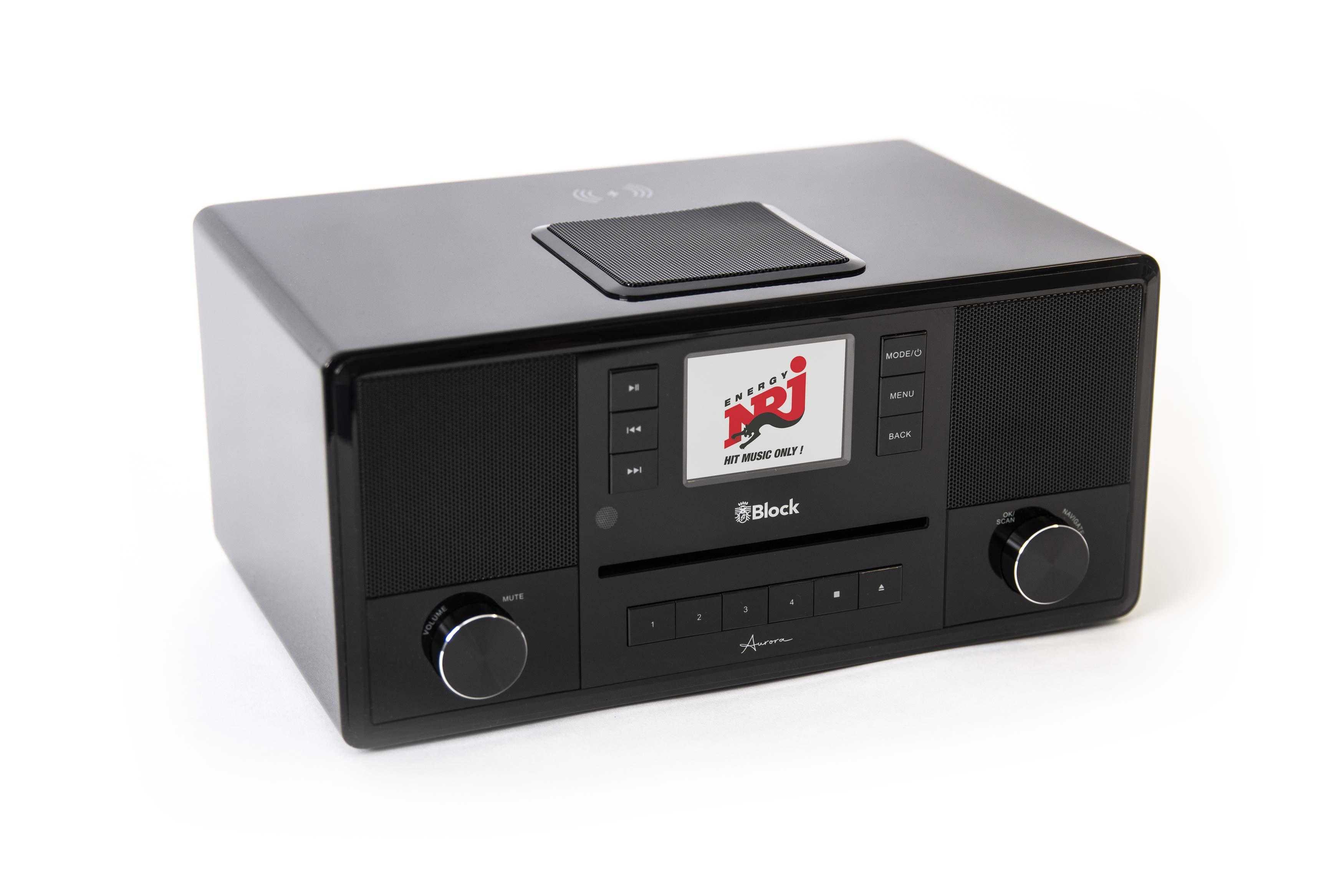 DAB+ Internetradio mit CD-Player AURORA Smartradio Hochglanz-schwarz