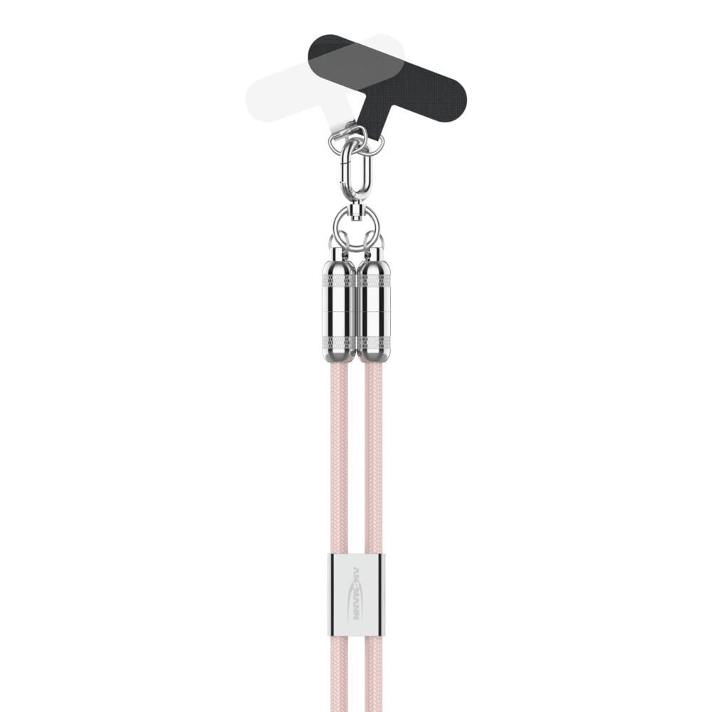 Lanyard Kabel USB Typ-C zu Lightning, 120 cm / rose