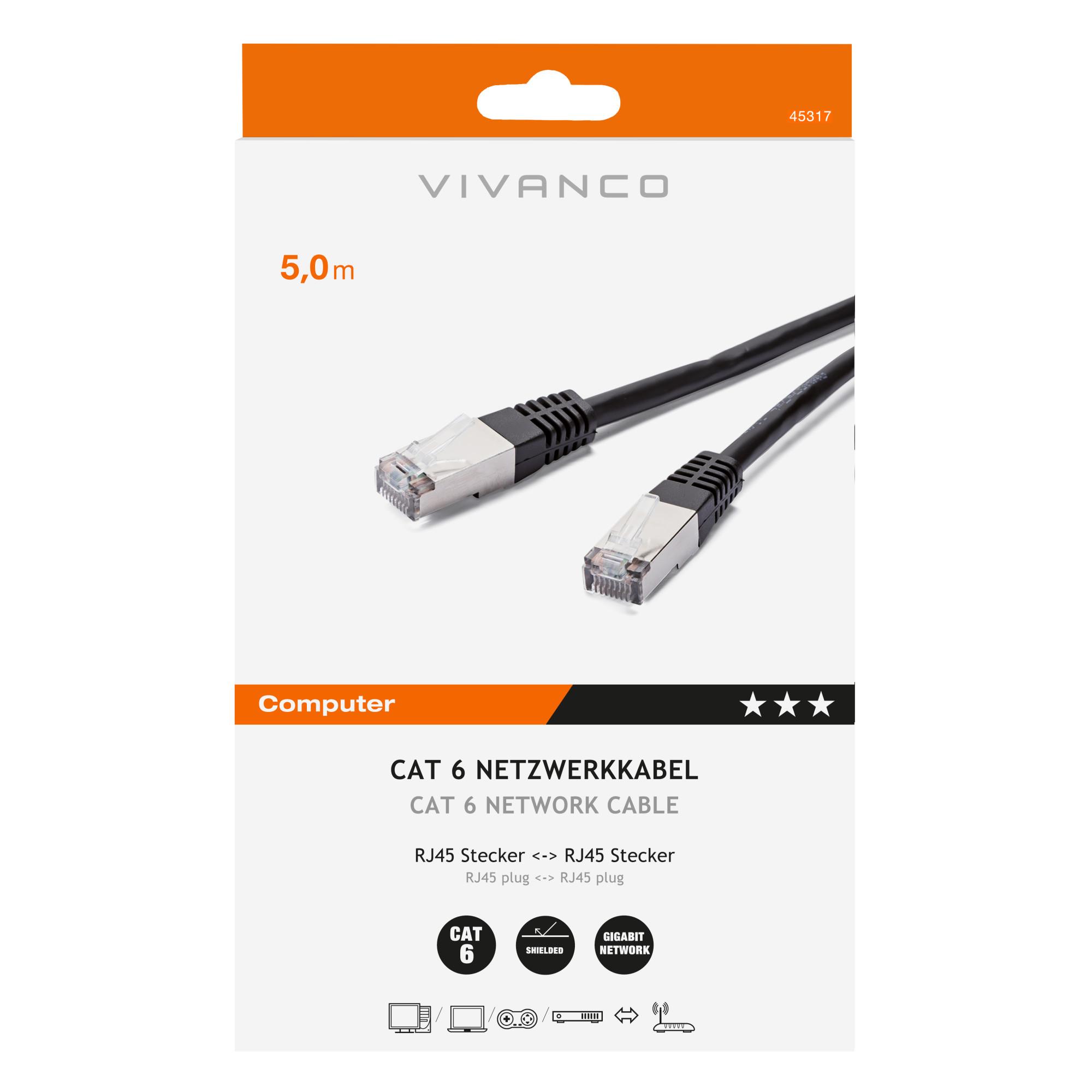 CAT6 Netzwerkkabel, 5m (45317)