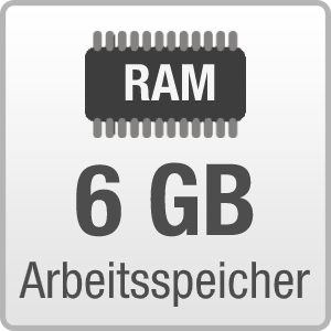 6 GB Arbeitsspeicher
