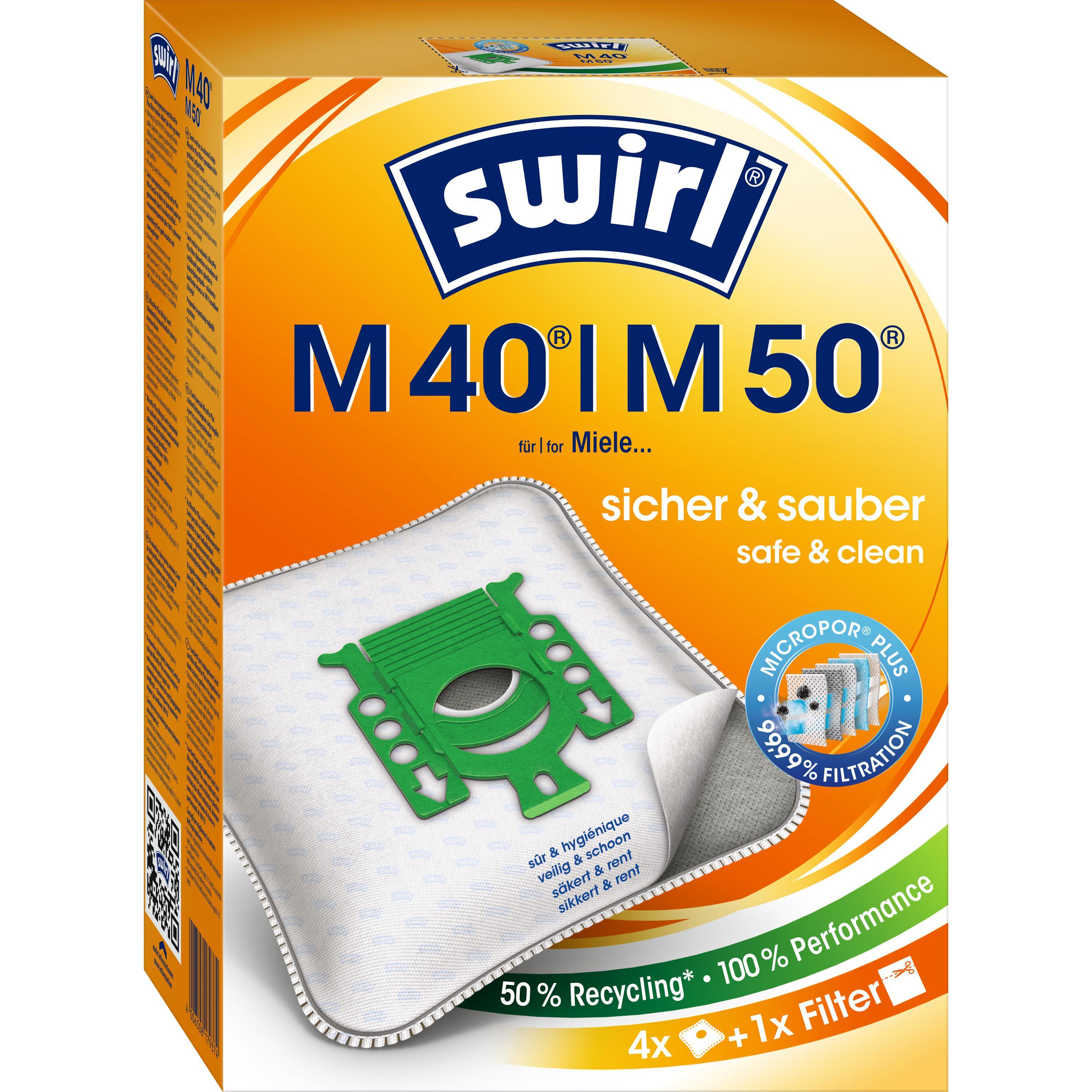 M 40 M 50 MicroPor® Plus Staubsaugerbeutel
