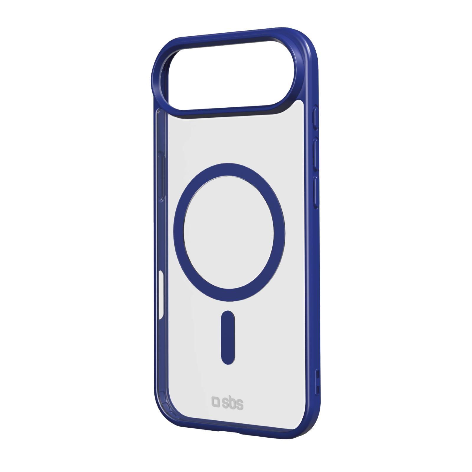 Case für iPhone 17 Air mit farbigen Rändern, kompatibel mit MagSafe Aufladung, Blau