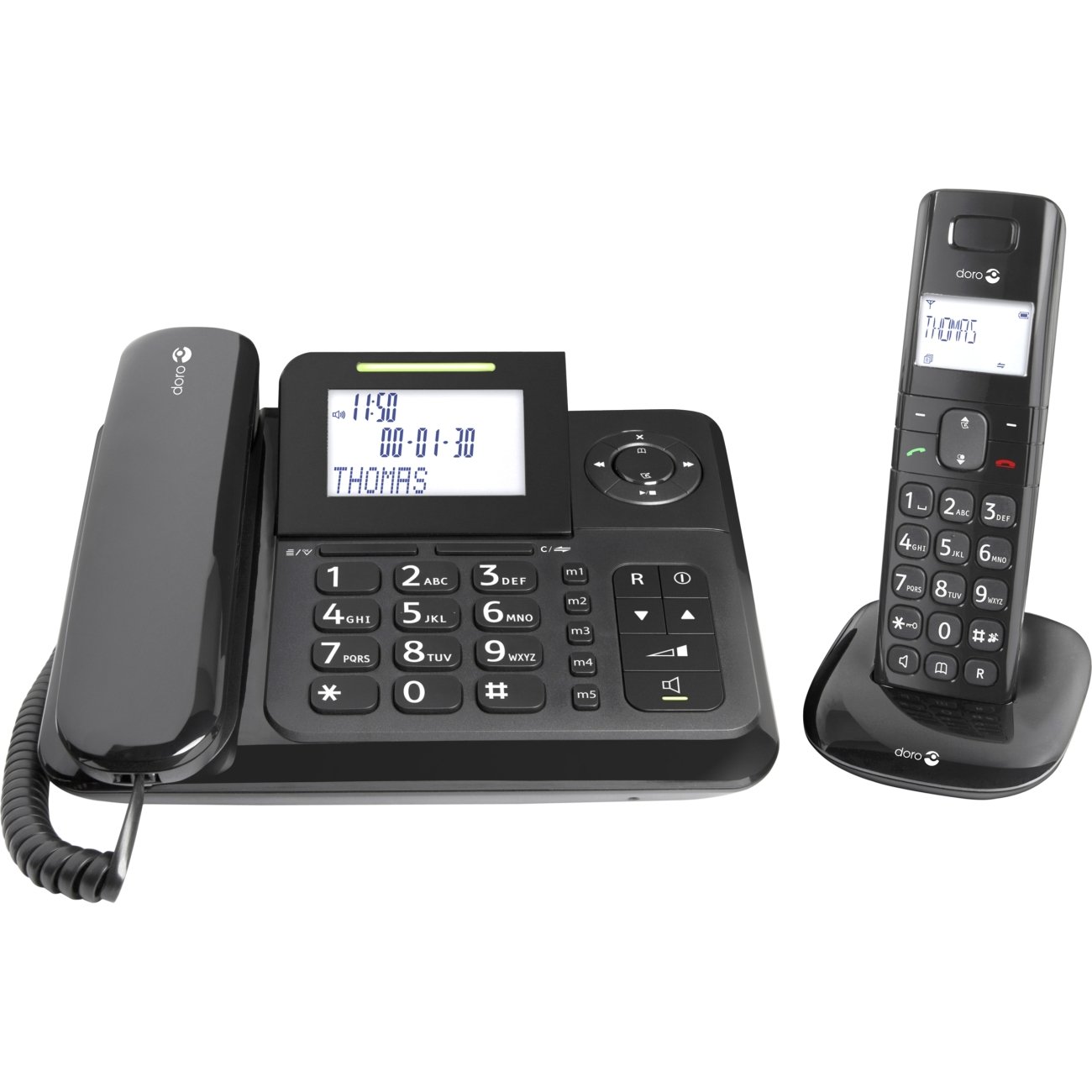 Comfort 4005 Combo Schwarz Schnurgebundenes Telefon mit Mobilteil