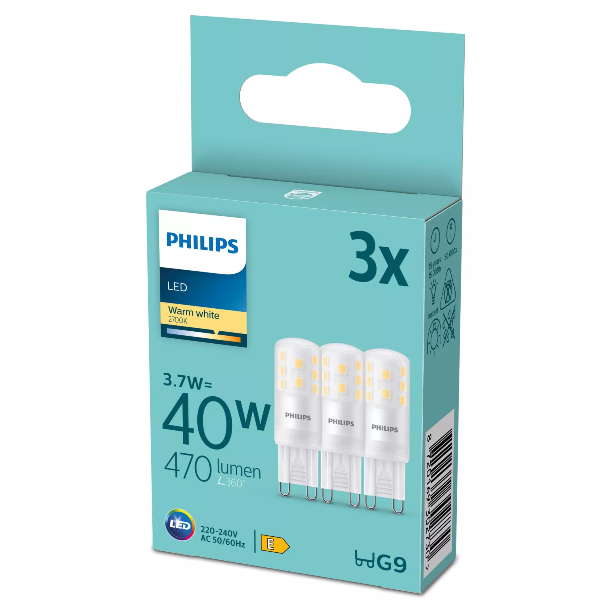 LED-Brenner "Standard", 40W, G9, 470 lm, 3er Pack, warmweiß (00232101)