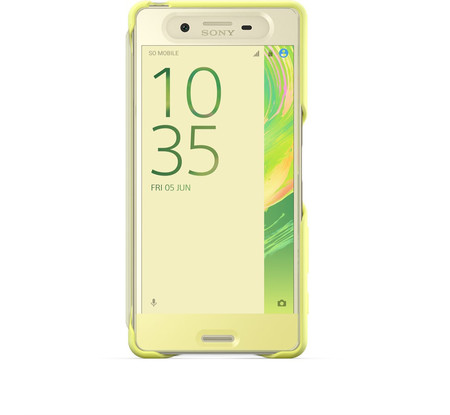 Smart Style Cover Touch SCR50 für Xperia X grüngold