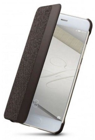 Flip View Cover für Huawei P10 Plus braun