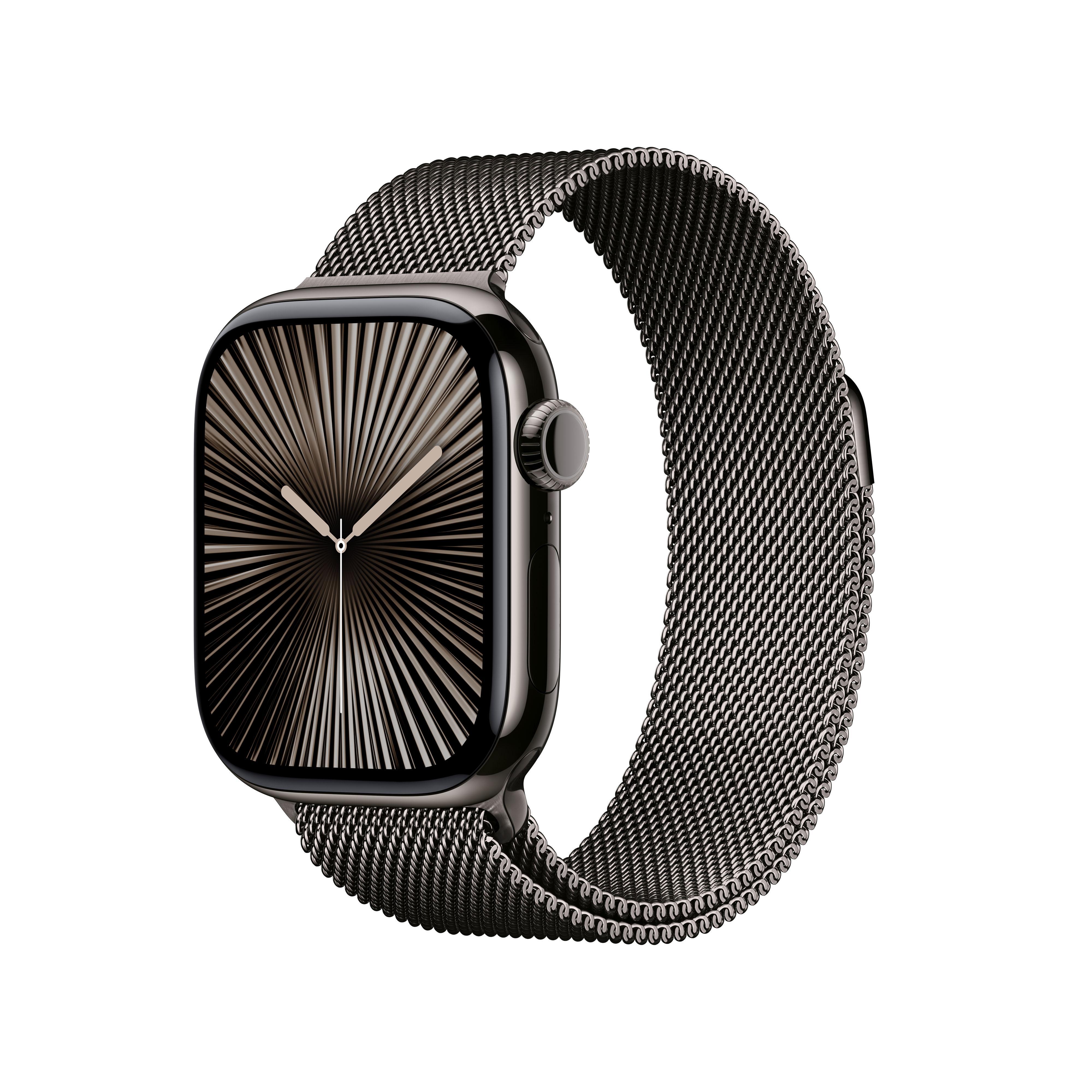 Watch Series 10 GPS + Cellular, 46 mm Titangehäuse Schiefer, mit Milanese Armband Schiefer - M/L