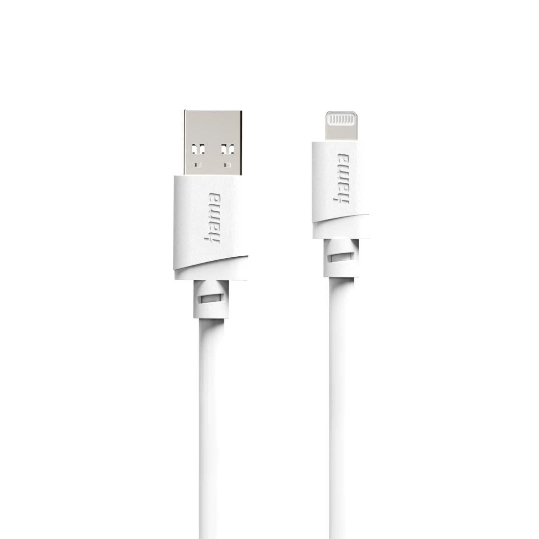 Ladekabel, USB-A - Lightning, für iPhone/iPad, MFi, 2 m, Weiß (00201801)
