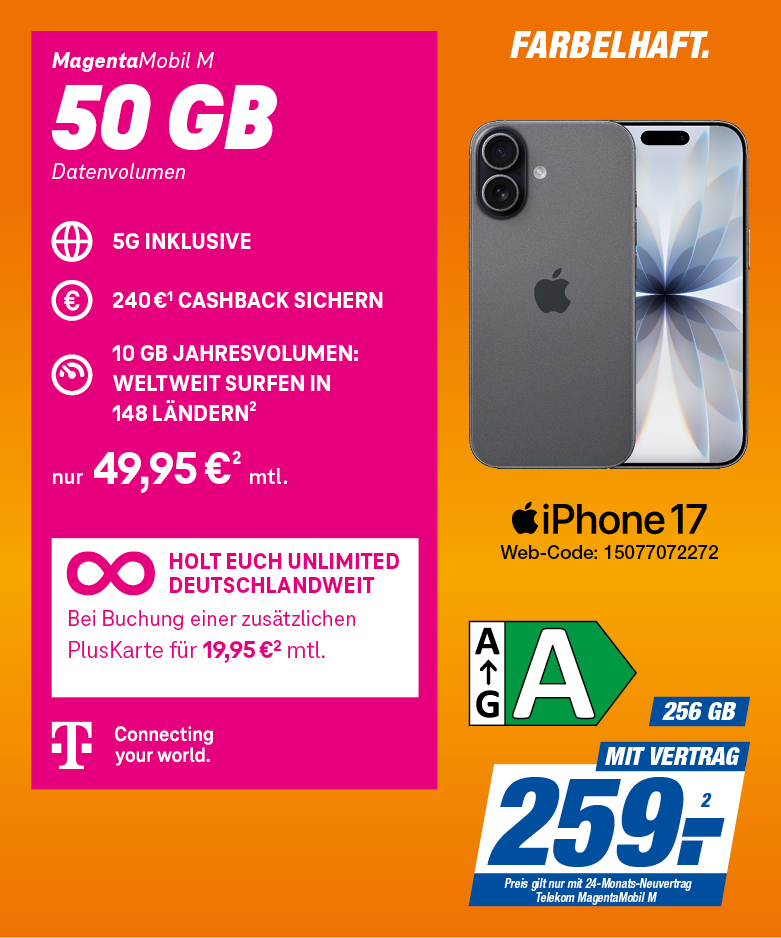 iPhone 17 mit Telekom MagentaMobil M