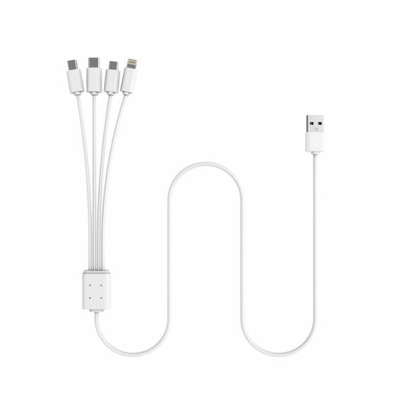 4-in-1 USB-Ladekabel 1,5 m