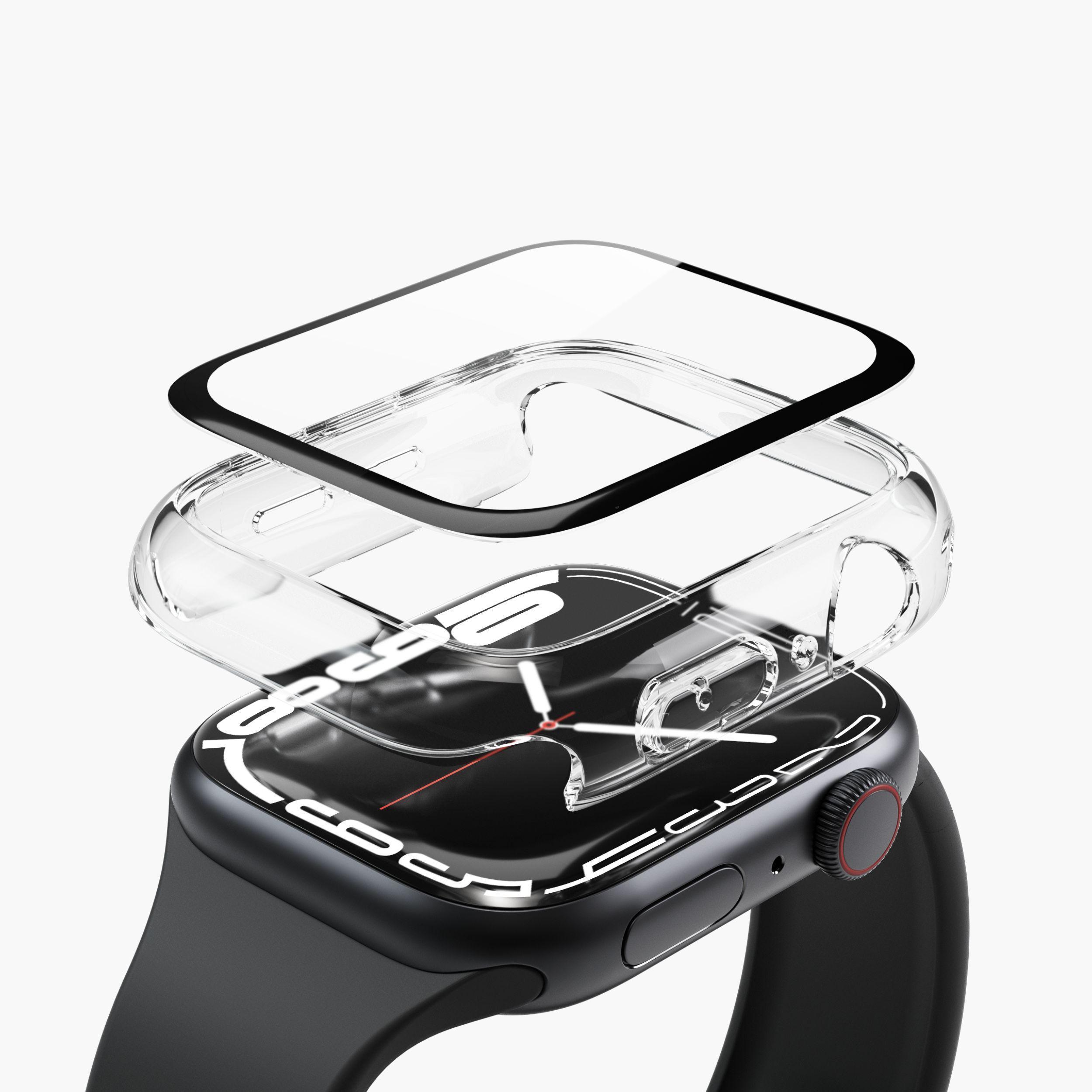 Thin Case - Schutzhülle für Apple Watch, Serie 8 + 9, 45mm, Transparent
