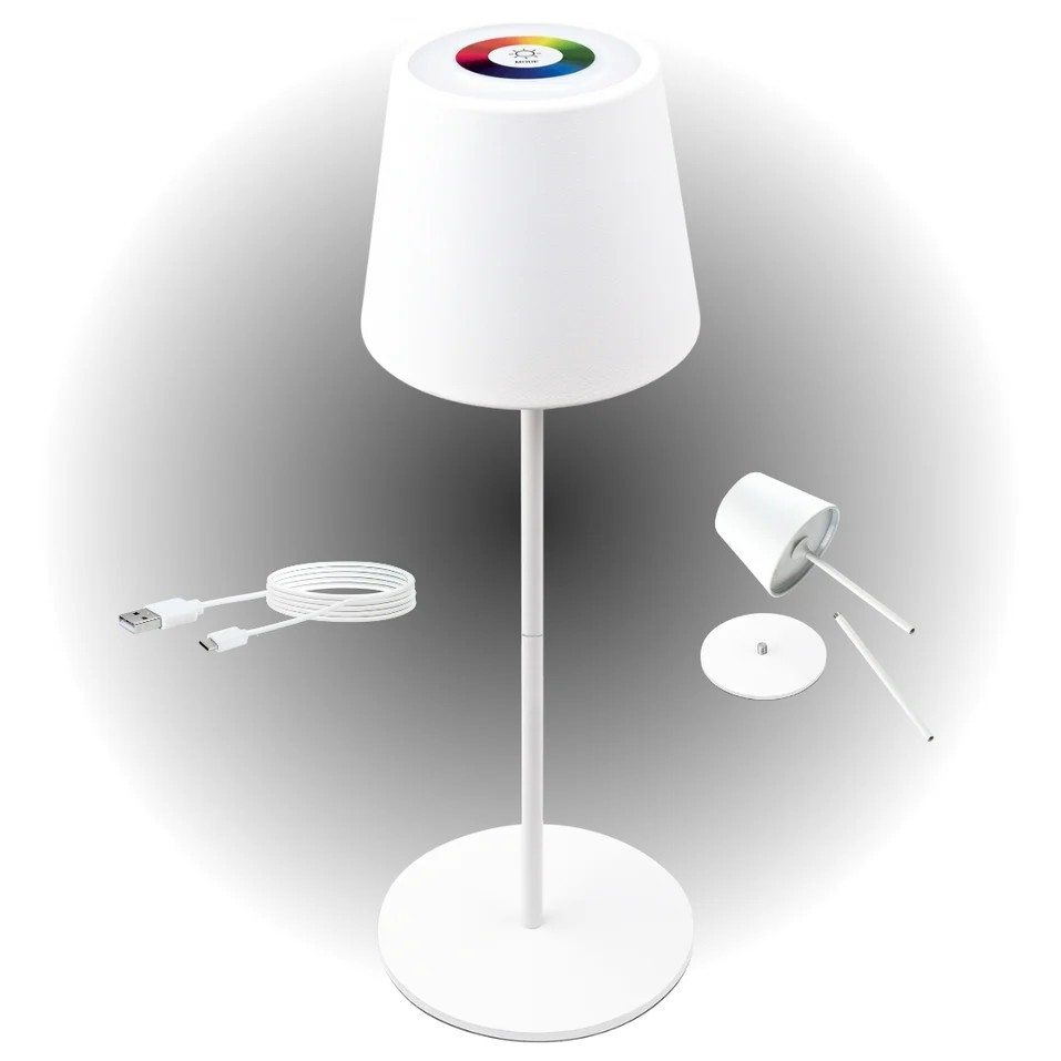 RGB Tischleuchte mit Touchsteuerung Weiß