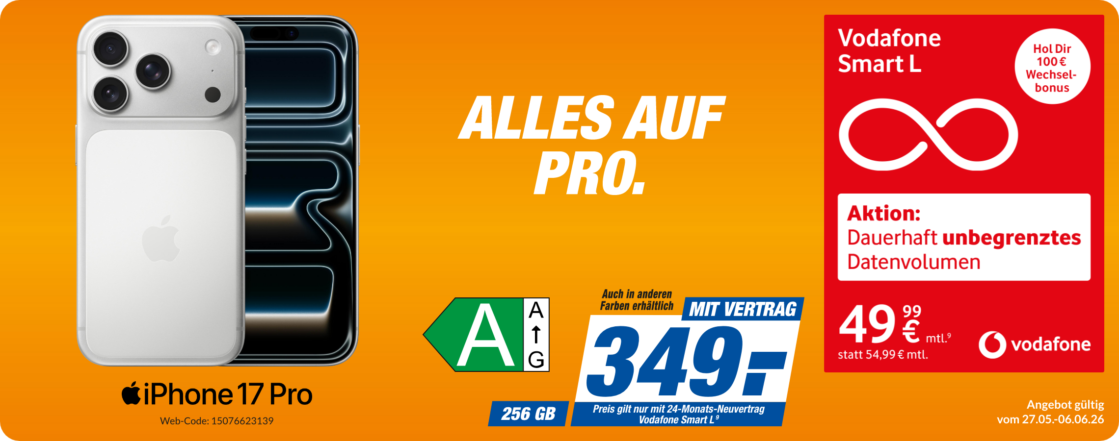 iPhone 17 Pro mit Smart L für 349€!