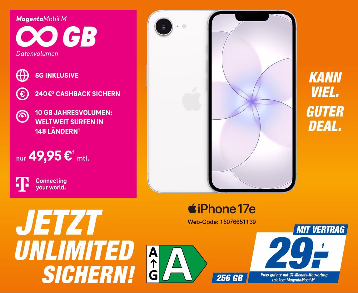 iPhone 17e mit Telekom MagentaMobil M