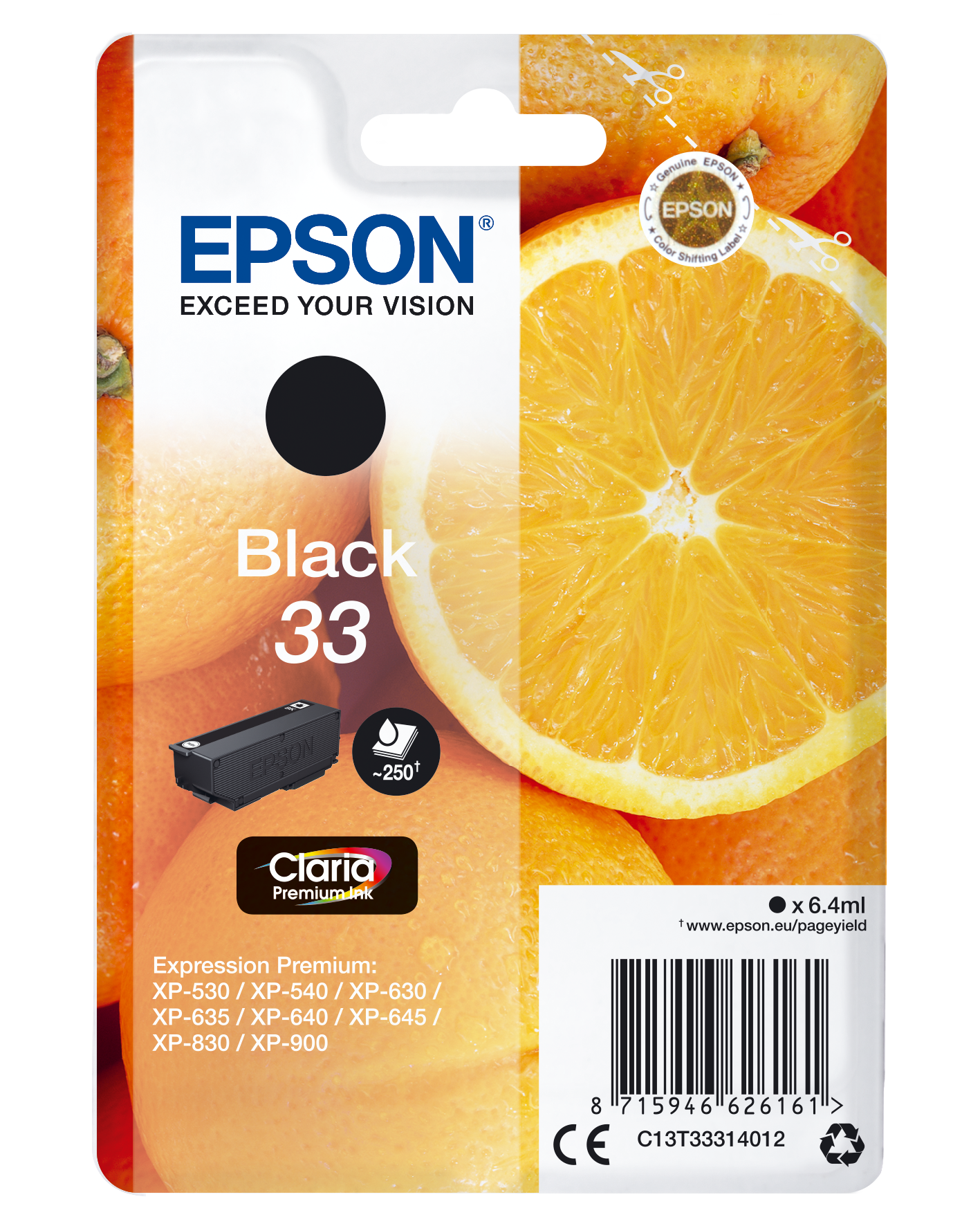 C13T33314012 Orange schwarz Druckerpatrone