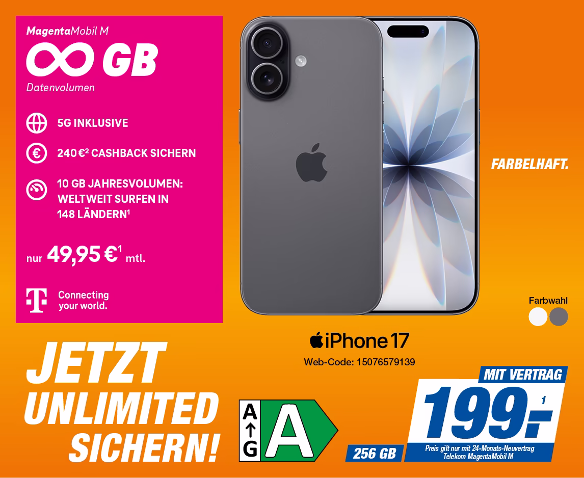 iPhone 17 mit Telekom MagentaMobil M