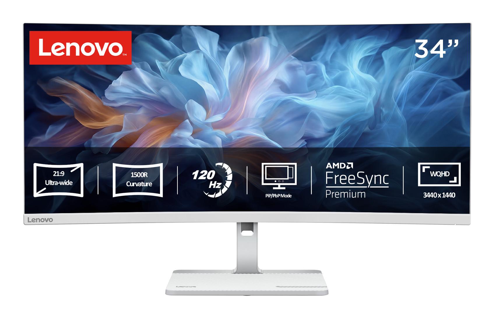 Monitor L34W-4C, Cloud Grey, 34 Zoll, Curved, WQHD, 120 Hz, 1 ms