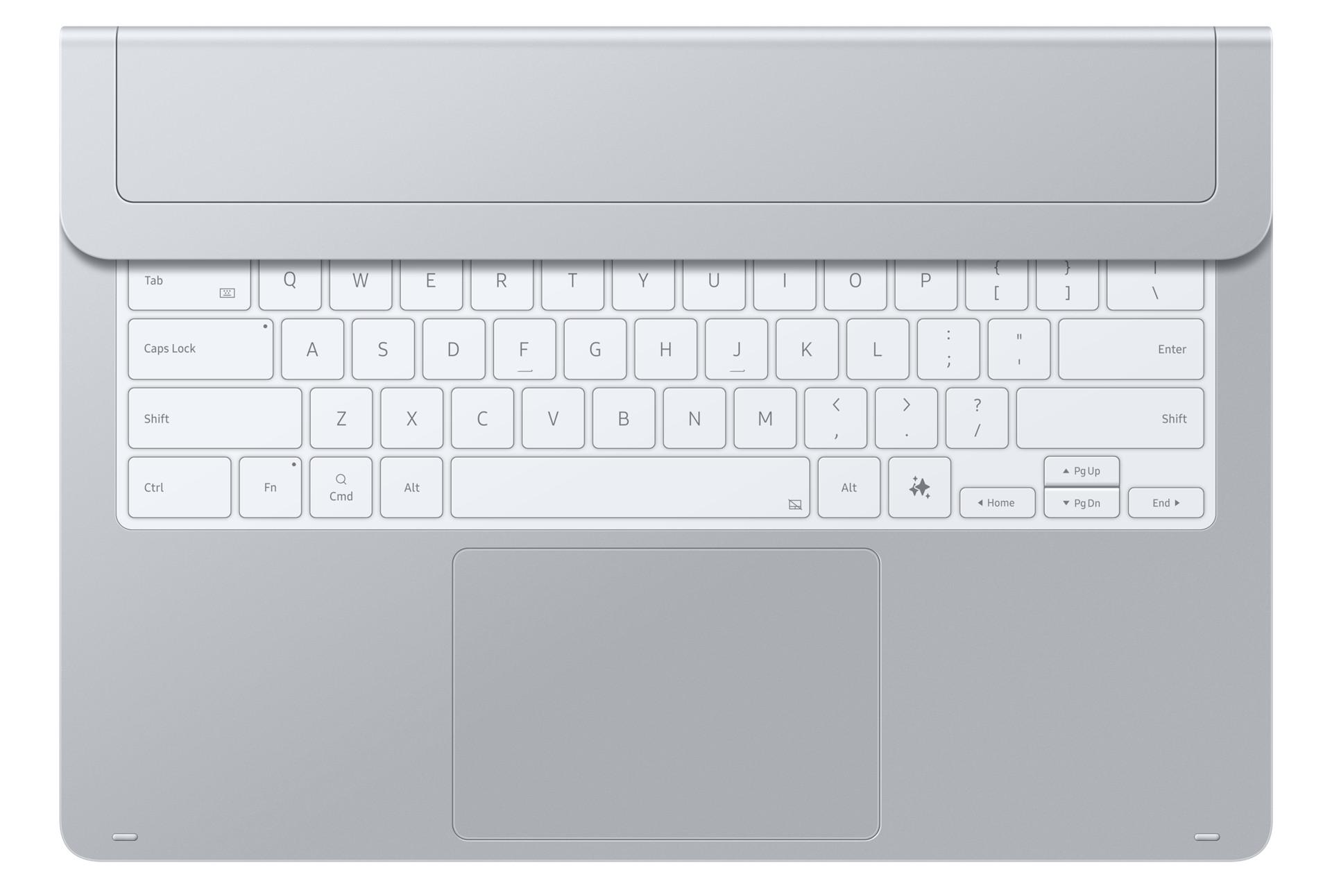 Keyboard Pro für Galaxy Tab S11/S12 Ultra, Silber Tablet-Tastatur mit Bookcover