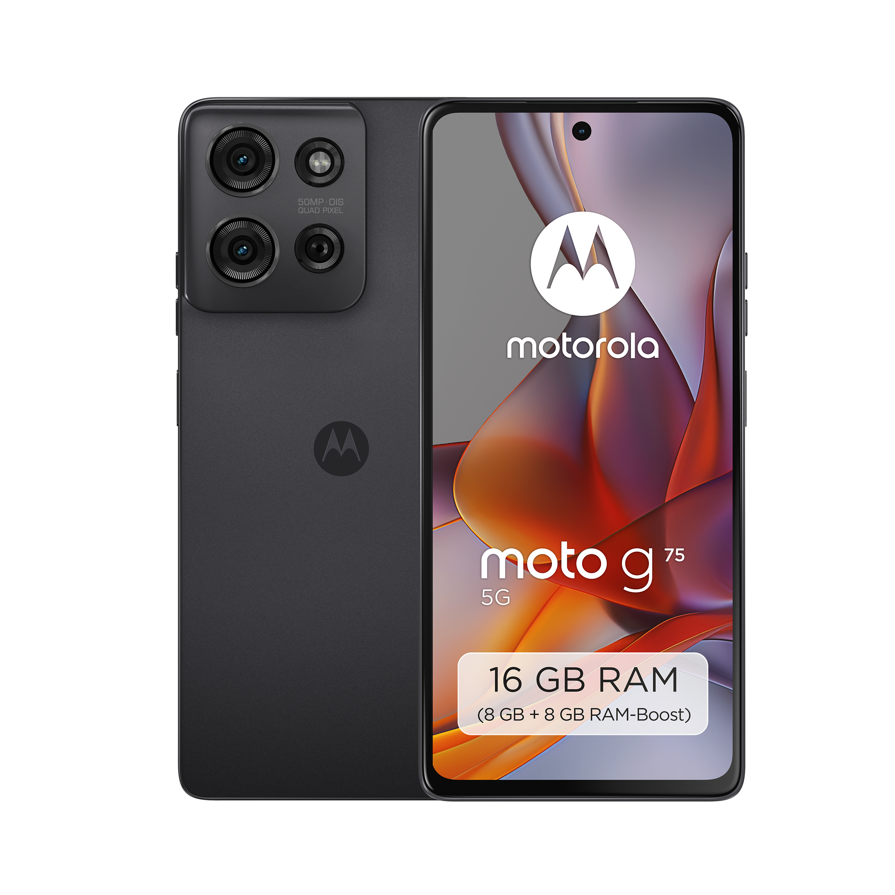 moto G75 5G 8GB + 256GB Charcoal Gray Smartphone